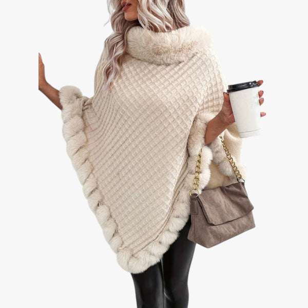 Warme en stijlvolle poncho met een elegant ontwerp