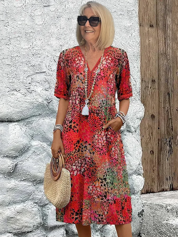 Midi-jurk met moderne look en stijlvolle afwerking