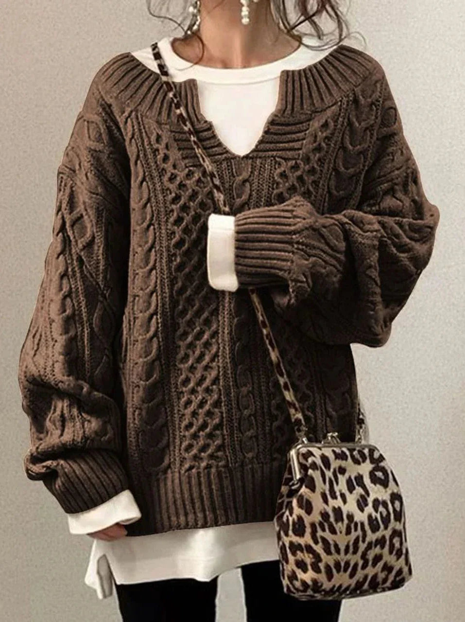 Vintage Trui met Lange Mouwen – Tijdloze Stijl voor Elke Dag