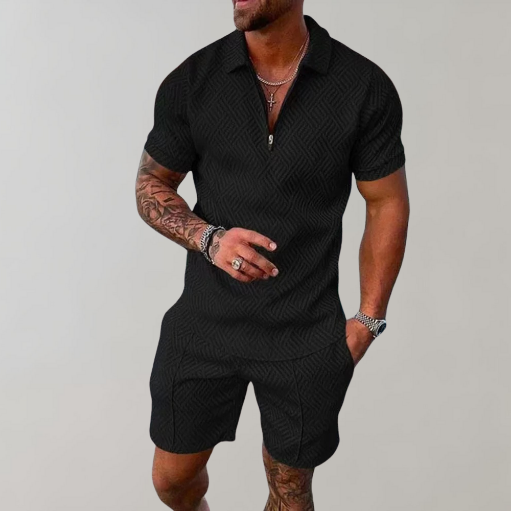 Zomers set voor heren met polo en korte broek