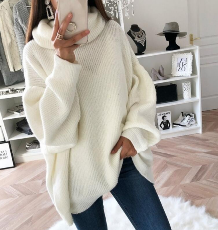 Stijlvolle oversized trui voor dames, geschikt voor koude dagen