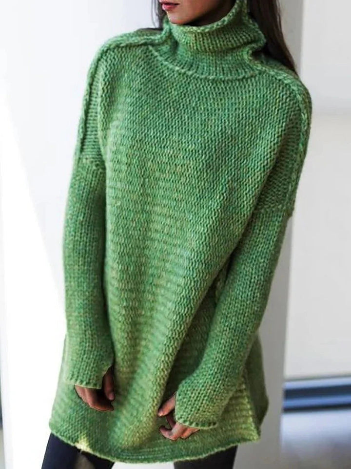 Lange oversized trui met col voor een stijlvolle uitstraling
