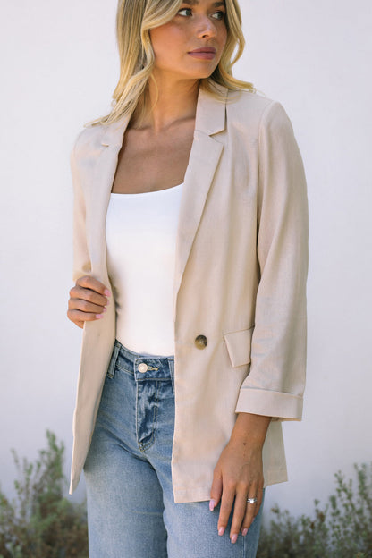 Stijlvolle 3/4 Mouw Blazer - Perfect voor Lagen