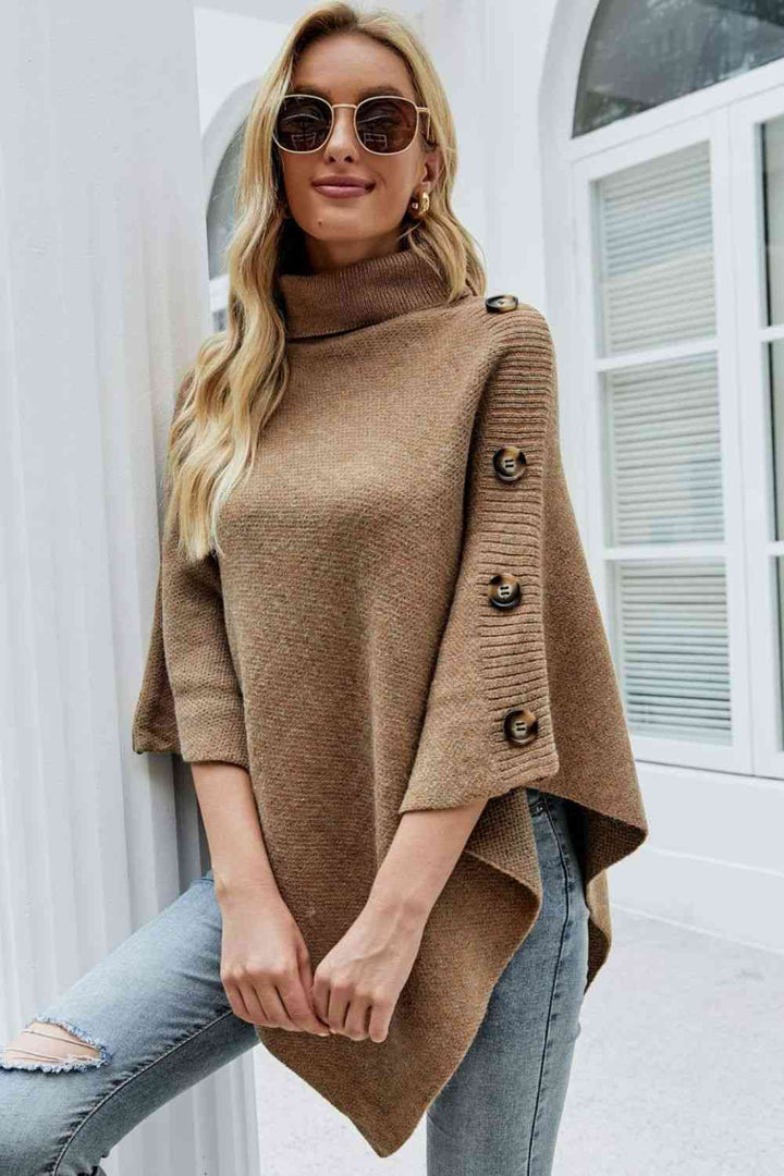 Stijlvolle Coltrui Poncho met Knoopdetails - Comfort en Mode