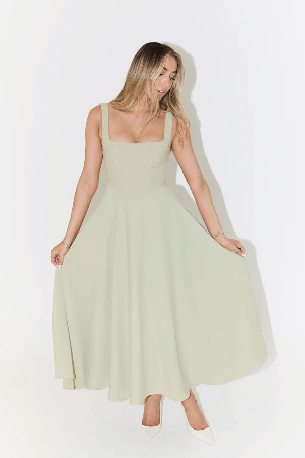 Elegante midi jurk voor dames met tijdloos en verfijnd ontwerp