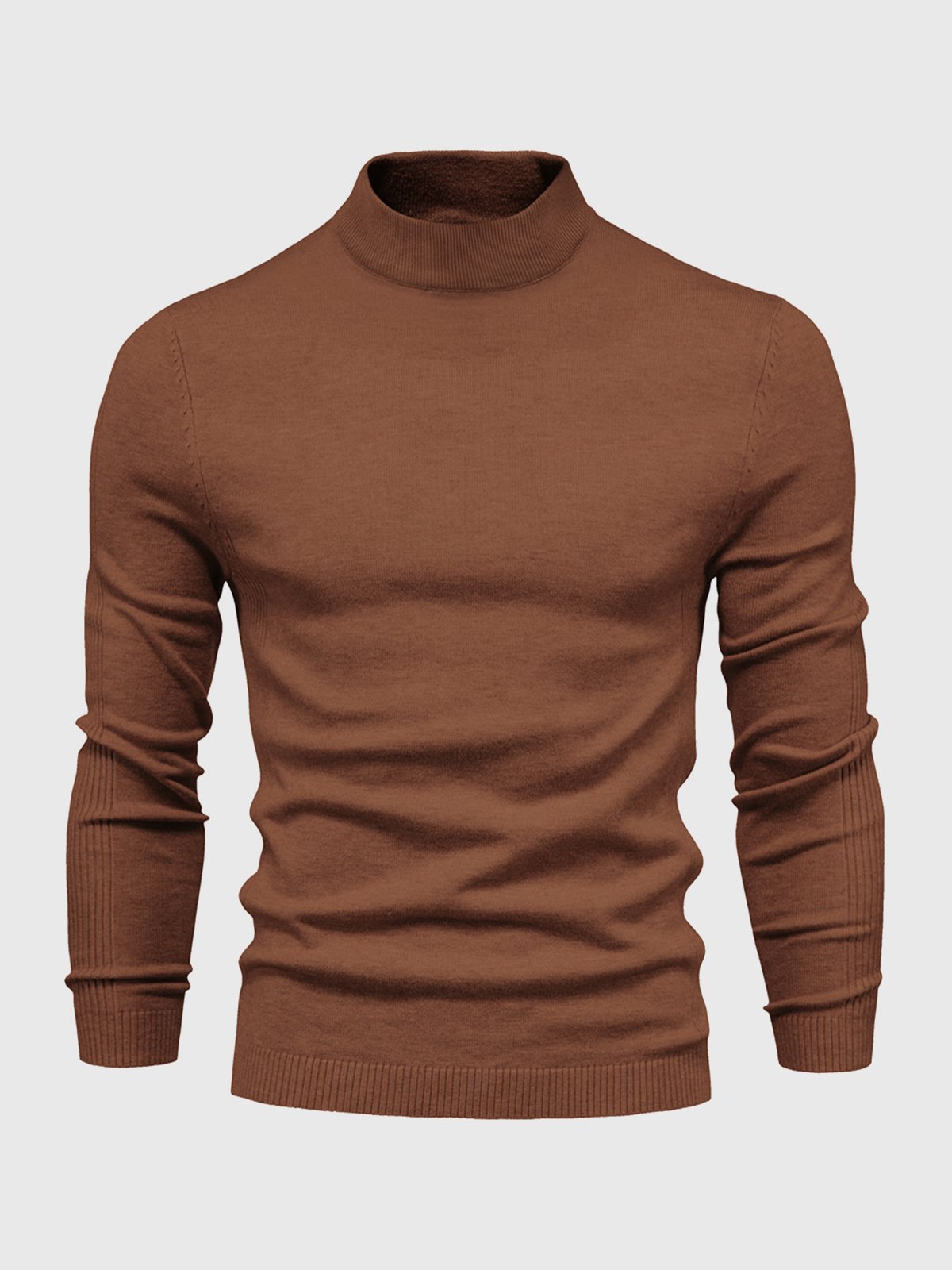 Wasbare Mockneck Trui voor Dames – Comfortabele Slim Fit Gebreid Shirt