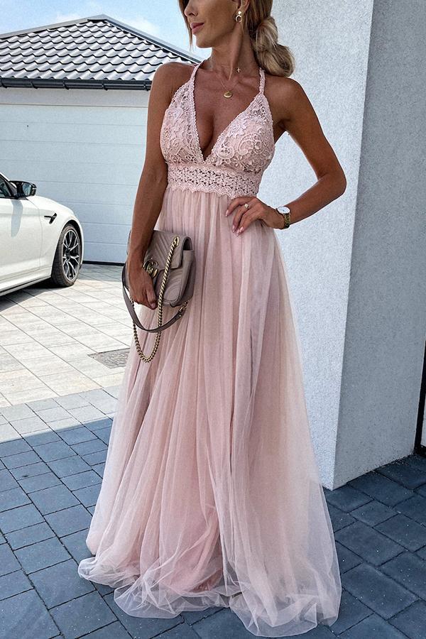 Avondjurk voor dames met plooien en open rug in elegante maxi lengte