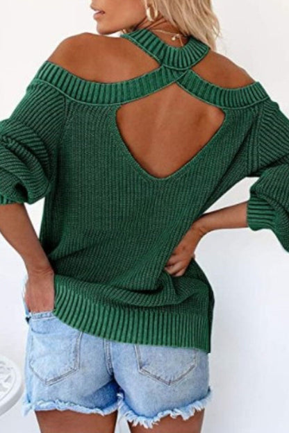 Cold Shoulder Sweater met Stijlvol Design