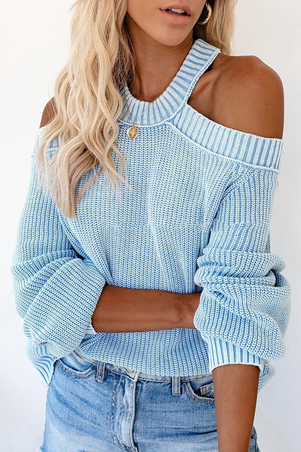 Cold Shoulder Sweater met Stijlvol Design