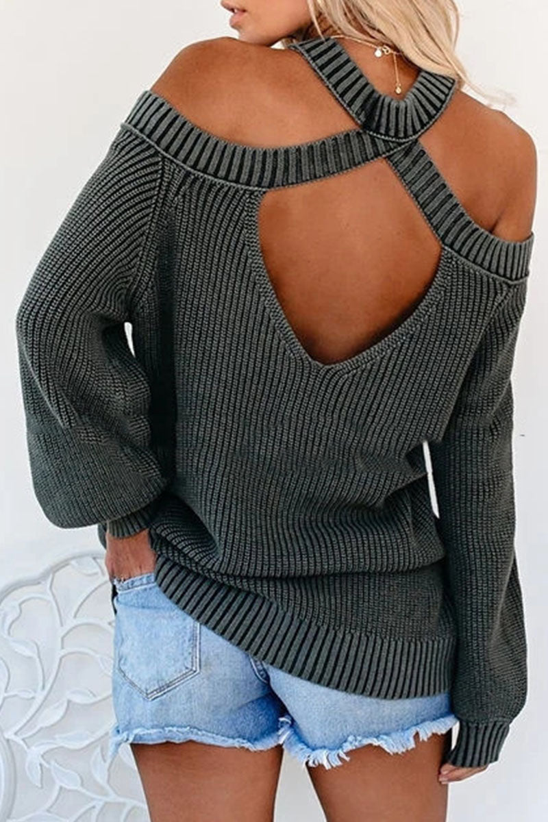 Cold Shoulder Sweater met Stijlvol Design