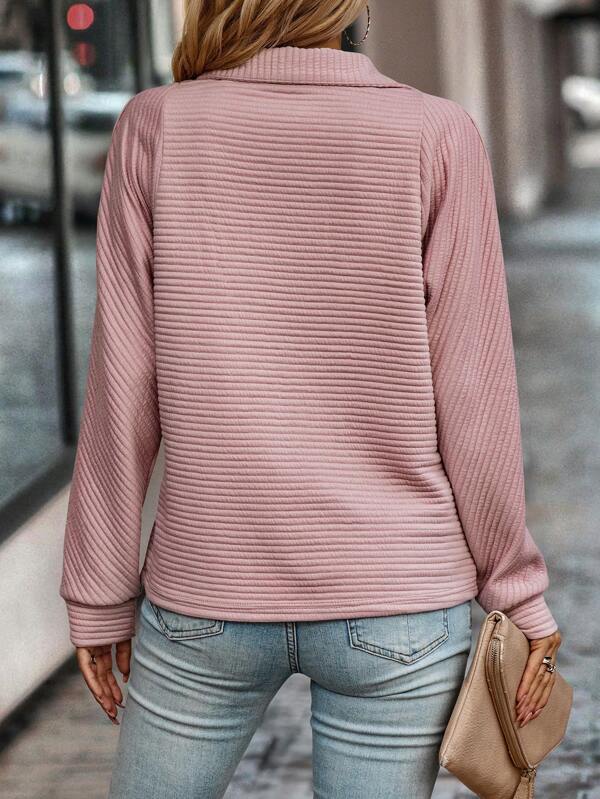 Stijlvolle dames hoodie met halve rits