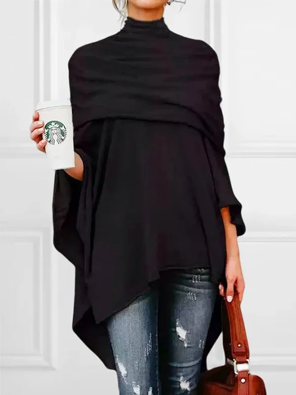 Delia Hoogsluitende Asymmetrische T-shirt