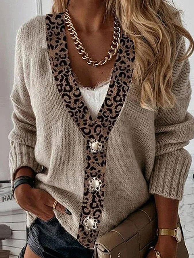 Klassieke Animal Print Cardigan