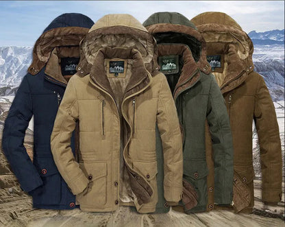 Winterjas met capuchon voor heren, warm en comfortabel