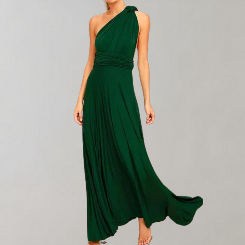 Maxi wikkeljurk met elegante overlay