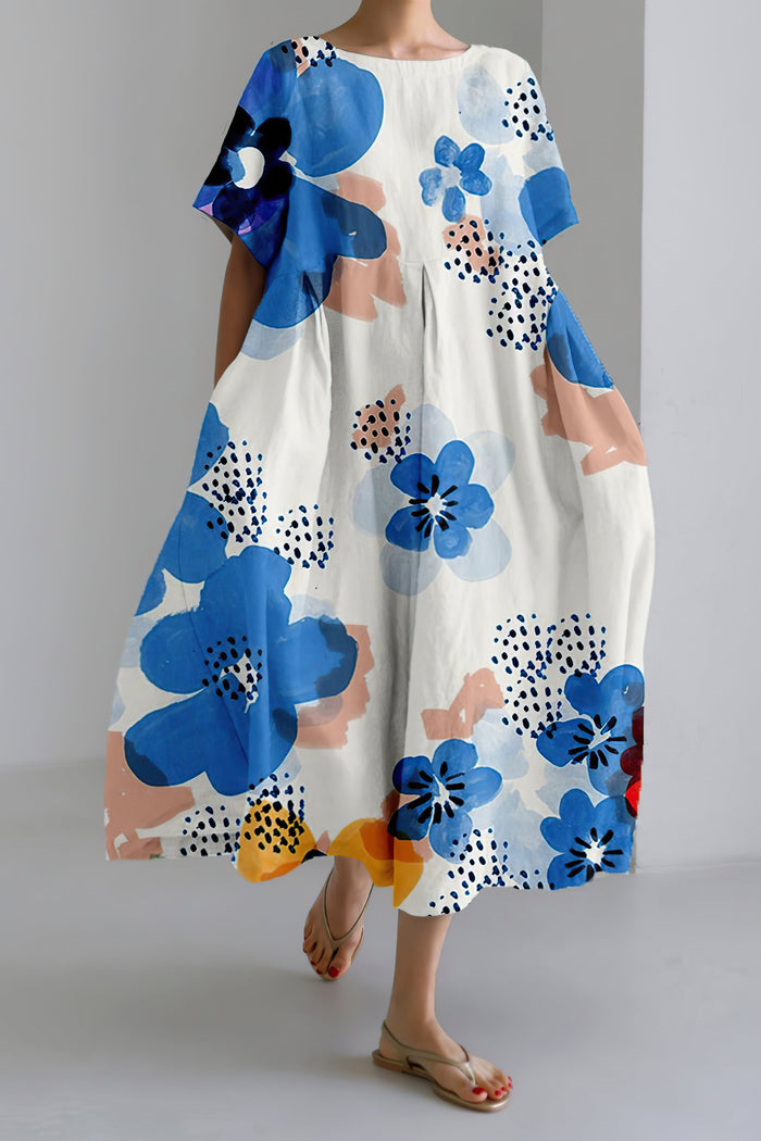 Malena - Elegante Bloemenprint Maxi Jurk