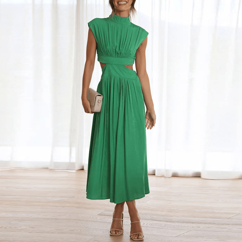 Lange elegante jurk met stijlvolle kijk voor feestelijke gelegenheden