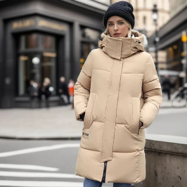 Lange winterjas voor dames, geschikt voor koude dagen