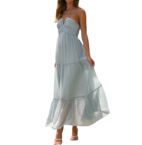 Gina - Boheemse zomer chiffon strapless jurk