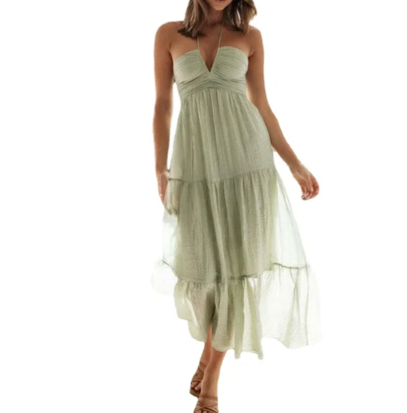 Gina - Boheemse zomer chiffon strapless jurk