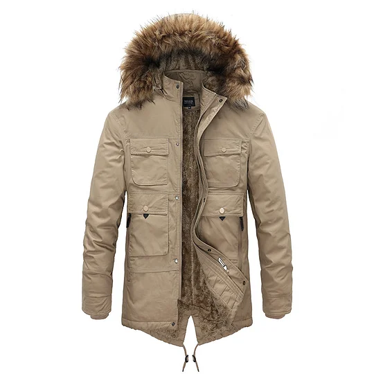 Winterjas voor Heren - Dikke Hooded Parka met Afneembare Voering | Warme Windjack | Oversized Modieuze Jas