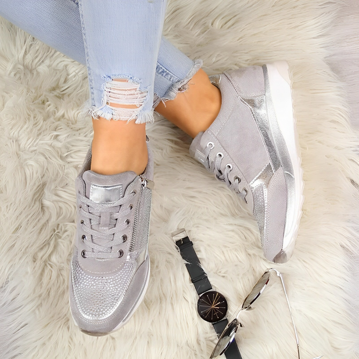 Moderne dames sneakers met ritssluiting voor eenvoudig dagelijks gebruik