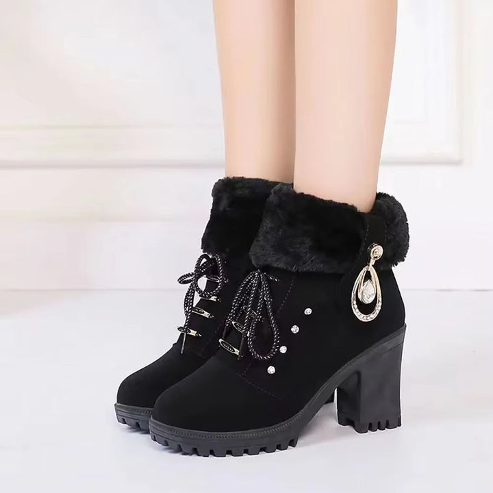 Elegante winterlaarzen voor dames met hak