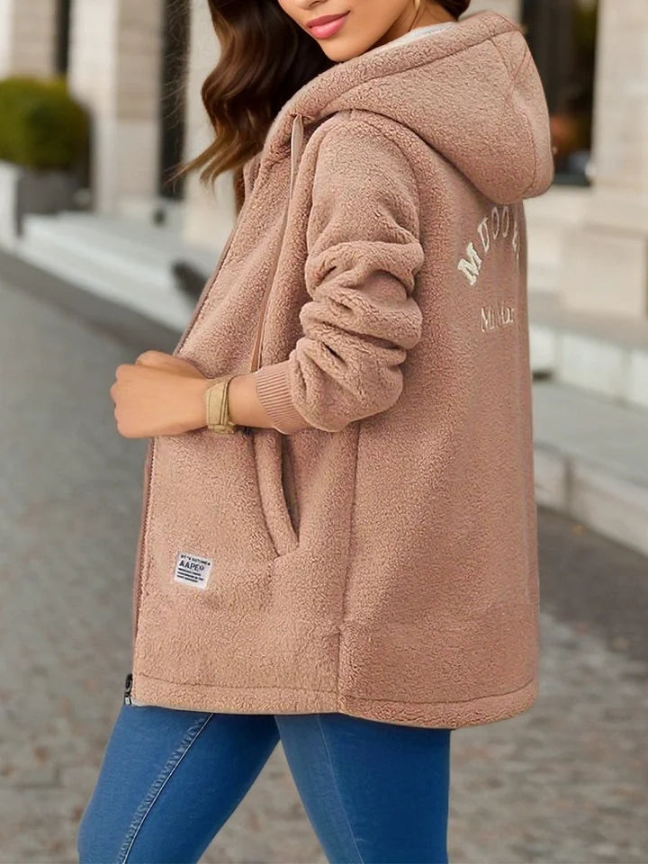 Warme Sherpa Hoodie met Rits – Comfortabel en Stijlvol voor Koude Dagen