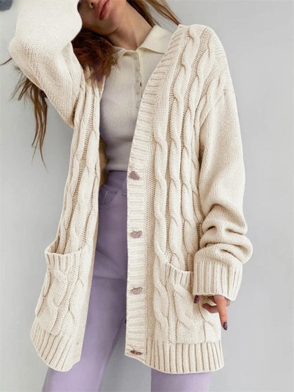 Casual oversized damesvest met hartknopen - Ideaal voor koude dagen