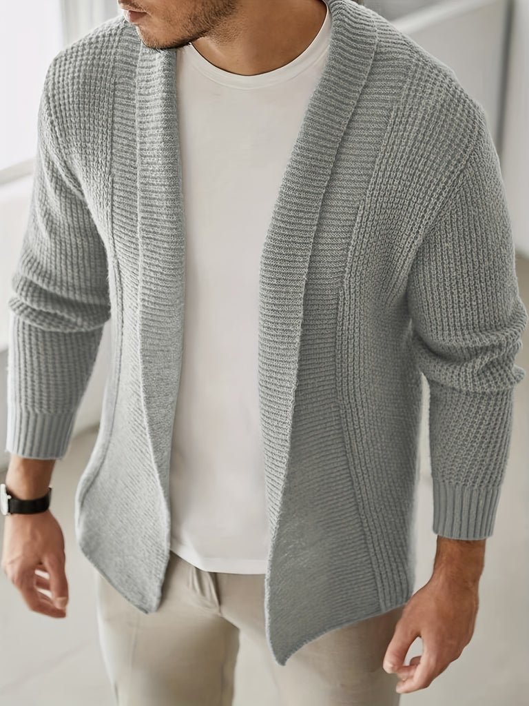 Elegante Herencardigan met Klassieke Kijk en Comfortabele Pasvorm