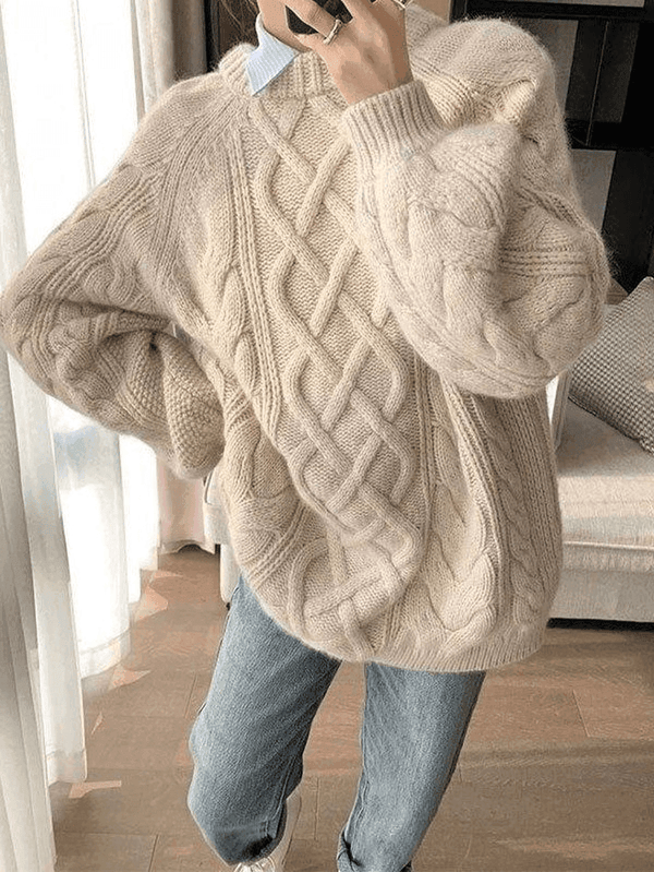 Stijlvolle oversized trui met originele textuur