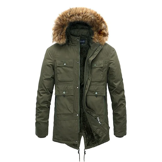 Winterjas voor Heren - Dikke Hooded Parka met Afneembare Voering | Warme Windjack | Oversized Modieuze Jas