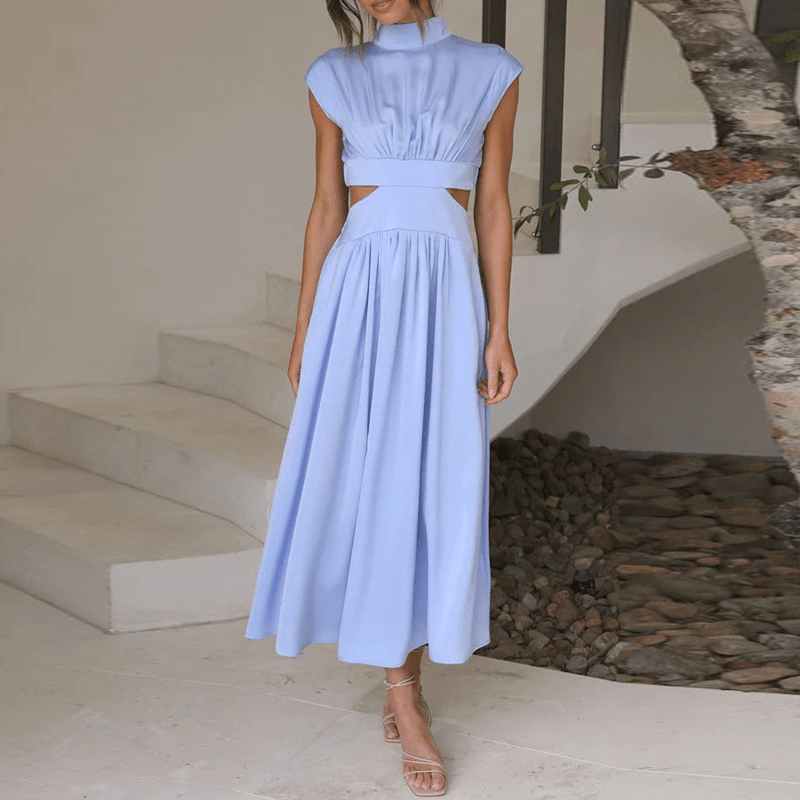 Lange elegante jurk met stijlvolle kijk voor feestelijke gelegenheden