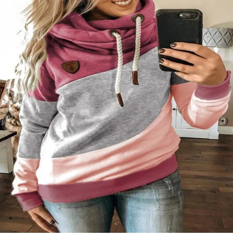 Relaxte hoodie met lange mouwen