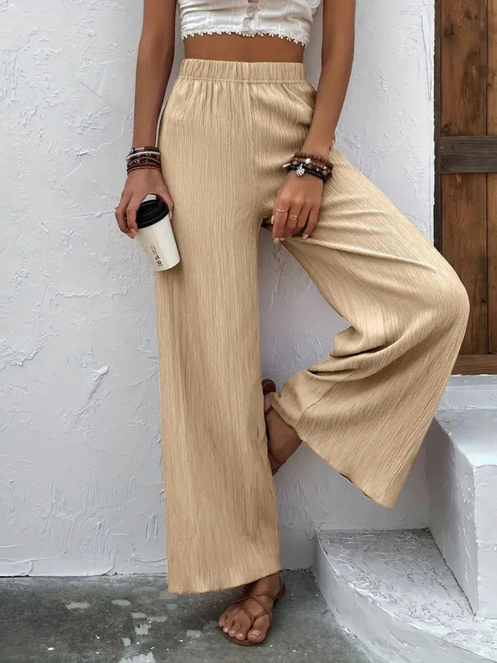Karol - Hoge taille broek met wijde pijp