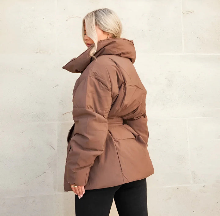Elegante damesjas met hoge kraag – Perfect voor de winter