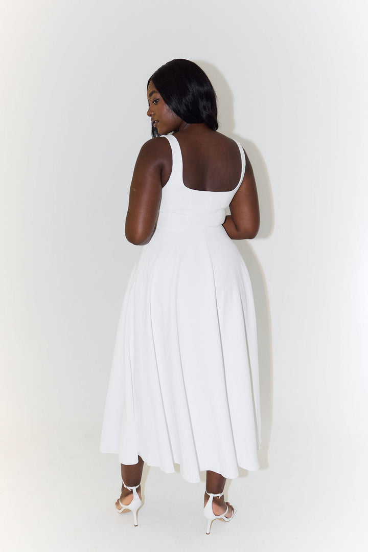 Elegante midi jurk voor dames met tijdloos en verfijnd ontwerp