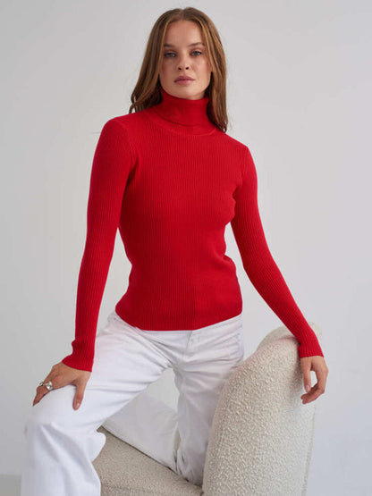 Dames Turtleneck Pullover - Essentiële Trui voor de Herfst van Hoogwaardige Brei