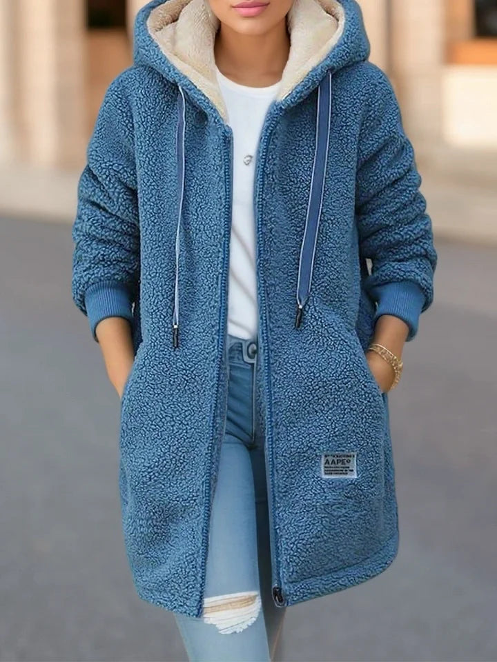 Warme Sherpa Hoodie met Rits - Comfortabel en Modieus