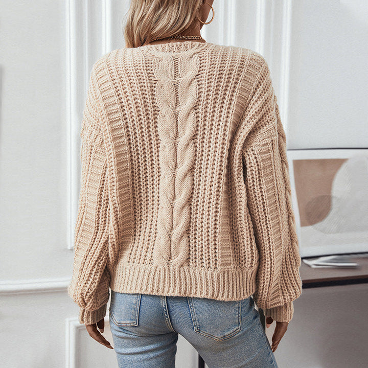 Stijlvolle Dames Trui met Exquise Asymmetrische Halslijn