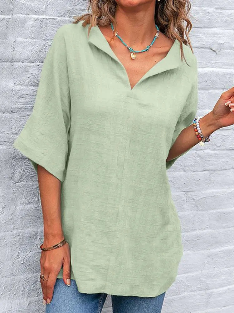 Berta - Dames casual shirt met 3/4 mouwen Tops Blouses