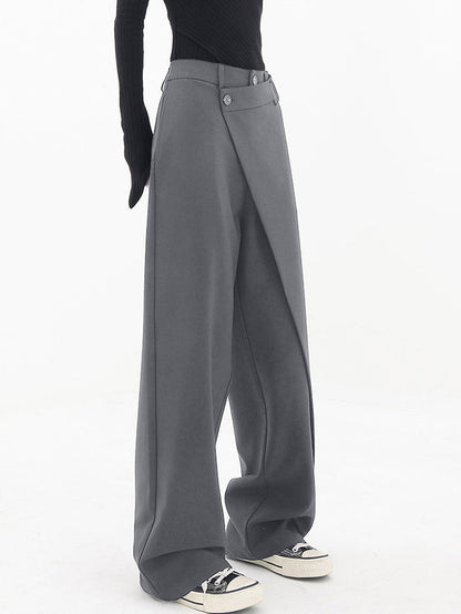 Asymmetrische Wijde Baggy Broek voor Dames – Trendy en Comfortabel