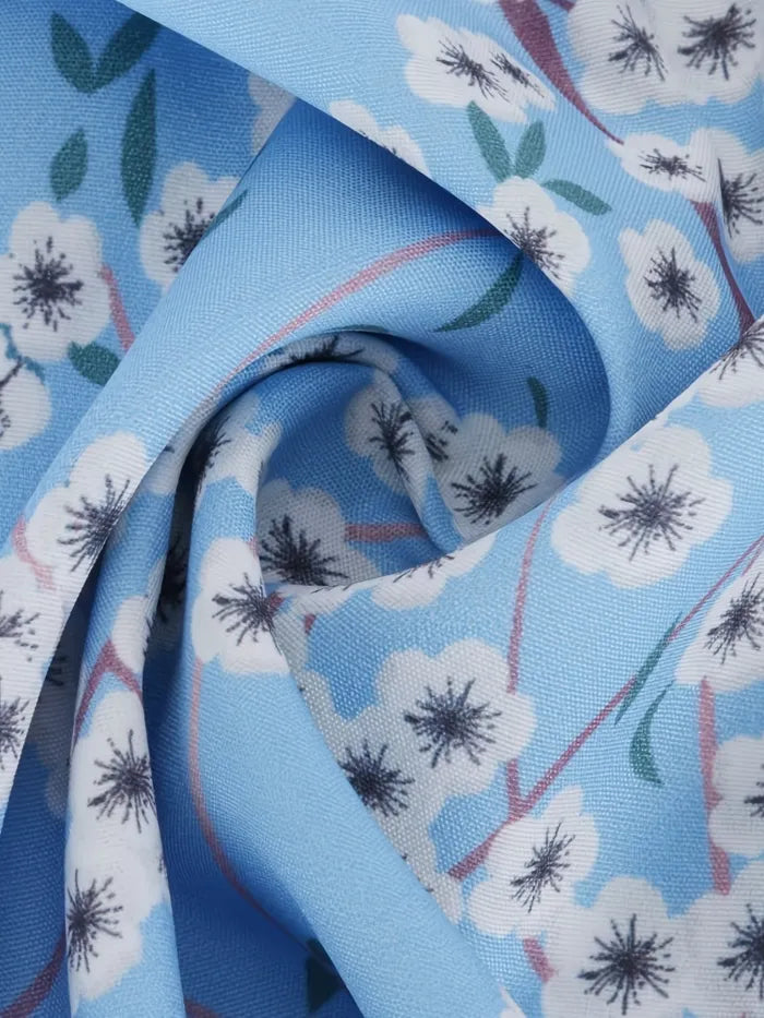 Fiona - jurk met ruches en bloemenprint, casual jurk met V-hals en halve mouwen, dameskleding