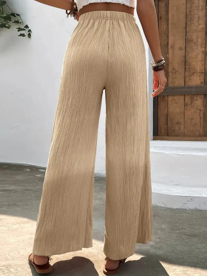 Karol - Hoge taille broek met wijde pijp