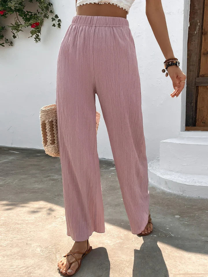 Karol - Hoge taille broek met wijde pijp