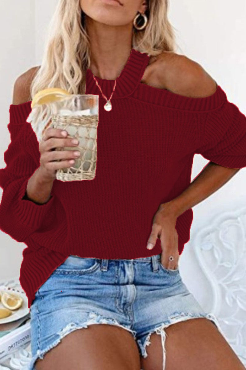 Cold Shoulder Sweater met Stijlvol Design