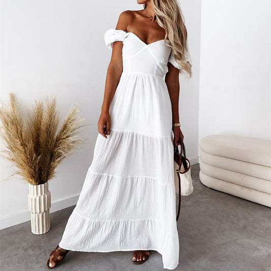 Franchesca - Zomermode Bohemian Strand Rugloos Strapless Elegante Maxi Jurk