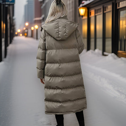 Lange winterjas voor dames met een stijlvol en praktisch ontwerp