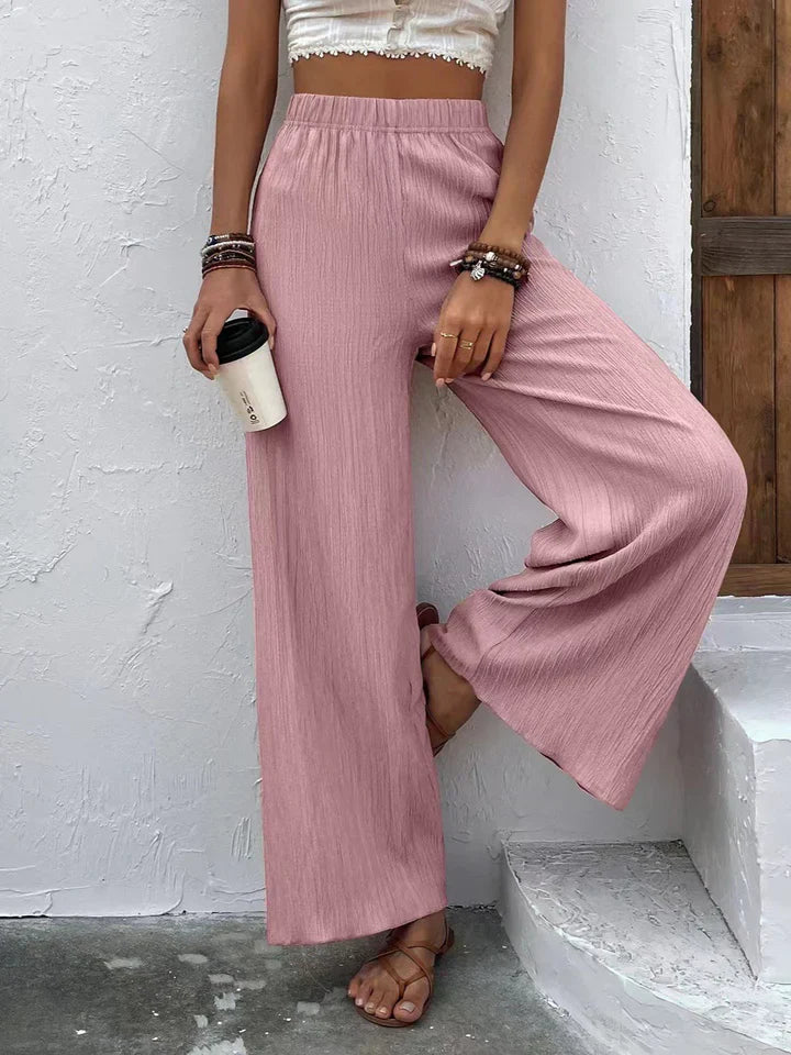 Karol - Hoge taille broek met wijde pijp
