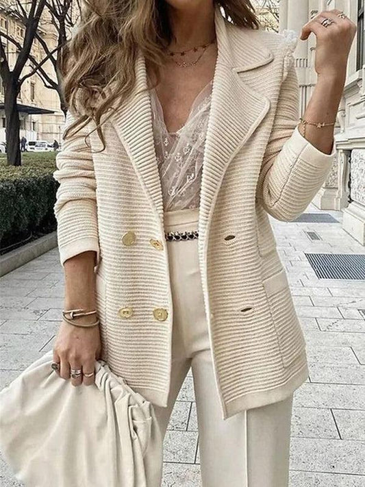 Trendy Lange Mouw Cardigan voor Dames - Stijlvolle Effen Kleur Sweater